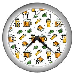 Beer Love Wall Clock (silver) by designsbymallika