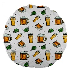 Beer Love Large 18  Premium Round Cushions by designsbymallika