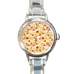 Cupcakes Love Round Italian Charm Watch by designsbymallika