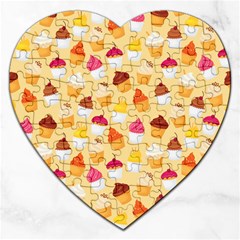 Cupcakes Love Jigsaw Puzzle (heart) by designsbymallika