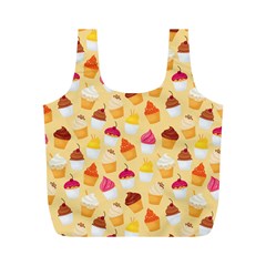 Cupcakes Love Full Print Recycle Bag (m) by designsbymallika