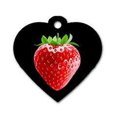 Strawberry Dog Tag Heart (two Sides) by snackkingdom