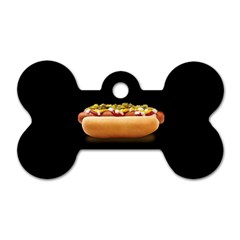 Hot Dog Dog Tag Bone (two Sides)