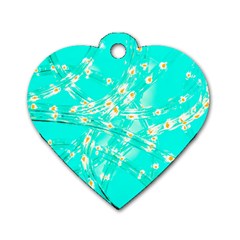 Pop Art Neuro Light Dog Tag Heart (two Sides) by essentialimage365