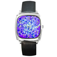 Pop Art Neuro Light Square Metal Watch by essentialimage365