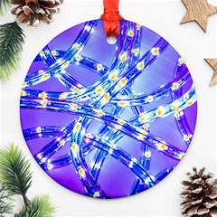 Pop Art Neuro Light Round Ornament (two Sides) by essentialimage365