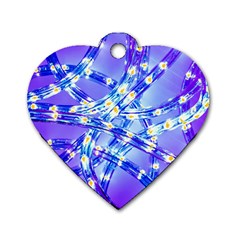 Pop Art Neuro Light Dog Tag Heart (one Side) by essentialimage365