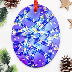 Pop Art Neuro Light Oval Filigree Ornament (two Sides) by essentialimage365