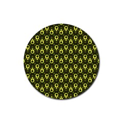 Avocados Rubber Coaster (round)  by Sparkle