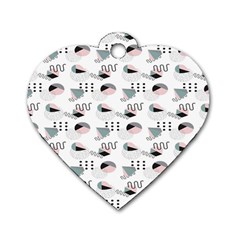 Geometry Colors Dog Tag Heart (one Side) by Sparkle