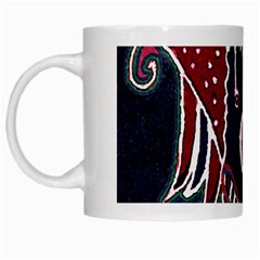 Fantasy Sketchy Drawing Mask Artwork White Mugs by dflcprintsclothing