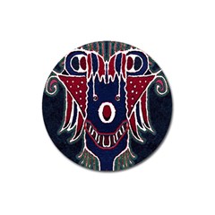 Fantasy Sketchy Drawing Mask Artwork Magnet 3  (round) by dflcprintsclothing