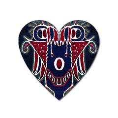 Fantasy Sketchy Drawing Mask Artwork Heart Magnet by dflcprintsclothing