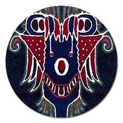 Fantasy Sketchy Drawing Mask Artwork Magnet 5  (round) by dflcprintsclothing