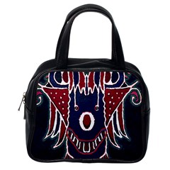 Fantasy Sketchy Drawing Mask Artwork Classic Handbag (one Side) by dflcprintsclothing