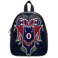 Fantasy Sketchy Drawing Mask Artwork School Bag (small) by dflcprintsclothing