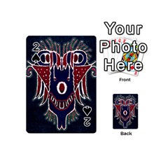 Fantasy Sketchy Drawing Mask Artwork Playing Cards 54 Designs (mini) by dflcprintsclothing