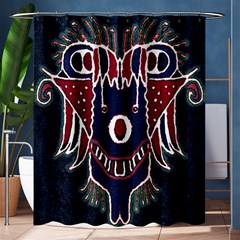 Fantasy Sketchy Drawing Mask Artwork Shower Curtain 60  X 72  (medium)  by dflcprintsclothing