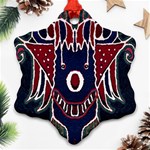 Fantasy Sketchy Drawing Mask Artwork Ornament (Snowflake) Front