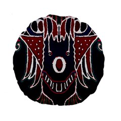 Fantasy Sketchy Drawing Mask Artwork Standard 15  Premium Round Cushions by dflcprintsclothing