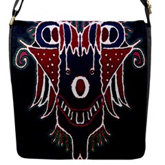 Fantasy Sketchy Drawing Mask Artwork Flap Closure Messenger Bag (s) by dflcprintsclothing