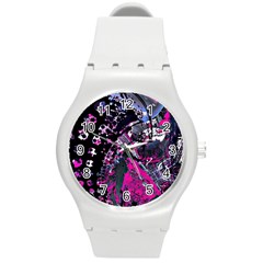 Rollercoaster Round Plastic Sport Watch (m) by MRNStudios