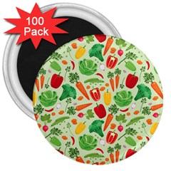 Vegetables Love 3  Magnets (100 Pack) by designsbymallika