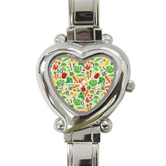 Vegetables Love Heart Italian Charm Watch by designsbymallika