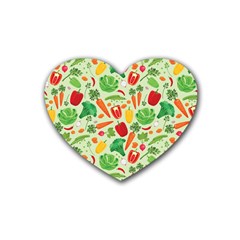 Vegetables Love Heart Coaster (4 Pack)  by designsbymallika