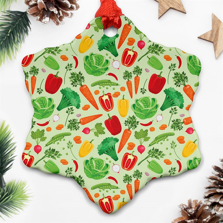 Vegetables Love Snowflake Ornament (Two Sides)