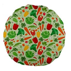 Vegetables Love Large 18  Premium Round Cushions by designsbymallika