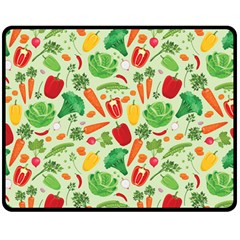 Vegetables Love Double Sided Fleece Blanket (medium)  by designsbymallika