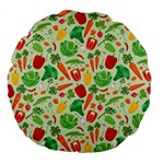 Vegetables Love Large 18  Premium Flano Round Cushions Front