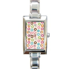 Donuts Love Rectangle Italian Charm Watch by designsbymallika