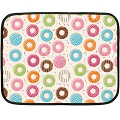 Donuts Love Double Sided Fleece Blanket (mini)  by designsbymallika