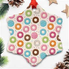 Donuts Love Snowflake Ornament (two Sides)