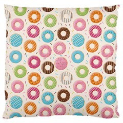 Donuts Love Large Cushion Case (two Sides) by designsbymallika