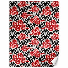 Red Black Waves Canvas 36  X 48  by designsbymallika