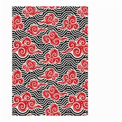 Red Black Waves Small Garden Flag (two Sides) by designsbymallika