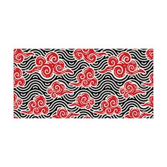 Red Black Waves Yoga Headband by designsbymallika