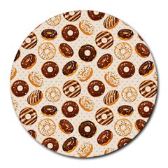 Chocolate Donut Love Round Mousepads