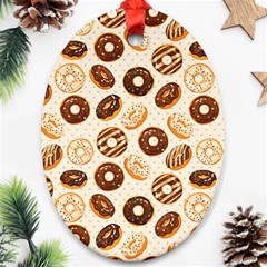 Chocolate Donut Love Ornament (oval) by designsbymallika