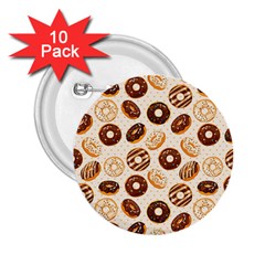 Chocolate Donut Love 2 25  Buttons (10 Pack)  by designsbymallika