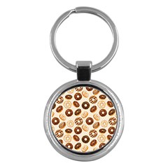 Chocolate Donut Love Key Chain (round) by designsbymallika