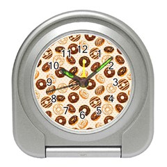 Chocolate Donut Love Travel Alarm Clock by designsbymallika