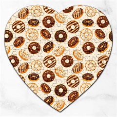 Chocolate Donut Love Jigsaw Puzzle (heart) by designsbymallika