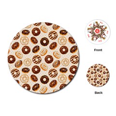 Chocolate Donut Love Playing Cards Single Design (round) by designsbymallika