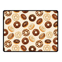 Chocolate Donut Love Fleece Blanket (small) by designsbymallika