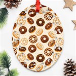 Chocolate Donut Love Ornament (Oval Filigree) Front