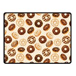 Chocolate Donut Love Double Sided Fleece Blanket (Small)  45 x34  Blanket Front